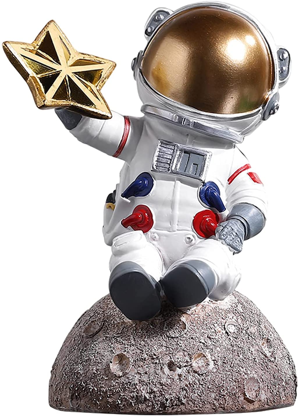 Figura de astronauta de resina, estatua de astronauta, escultura de astronauta, estatua de espacio exterior para decoración del hogar, adorno de oficina, estilo B