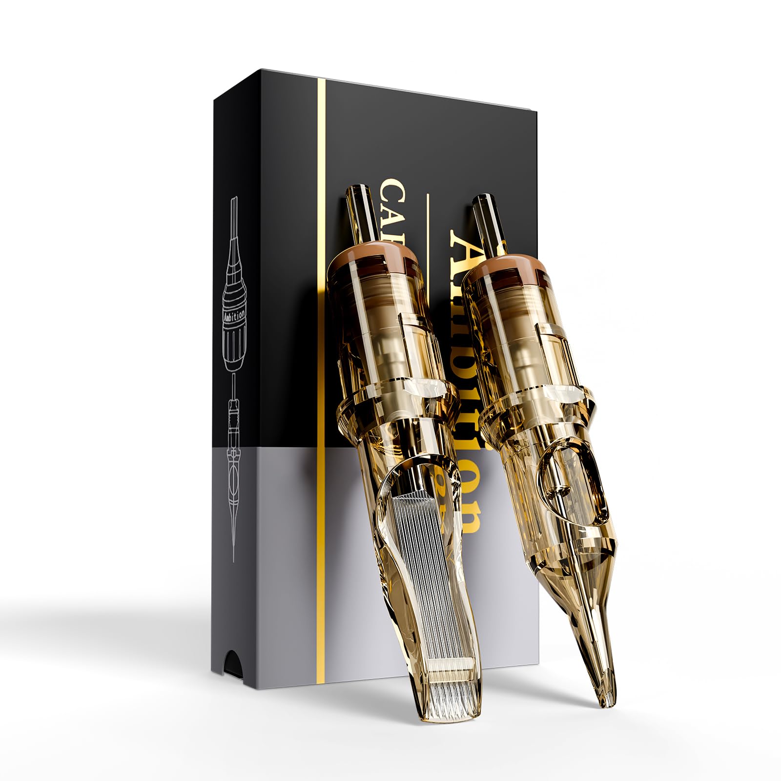 Ambition Premium #12 Standard 21RM Disposable Tattoo Needles Cartridges Supply 21 Curved Magnum 20Pcs for Professionals and Beginners Tattoo Artists