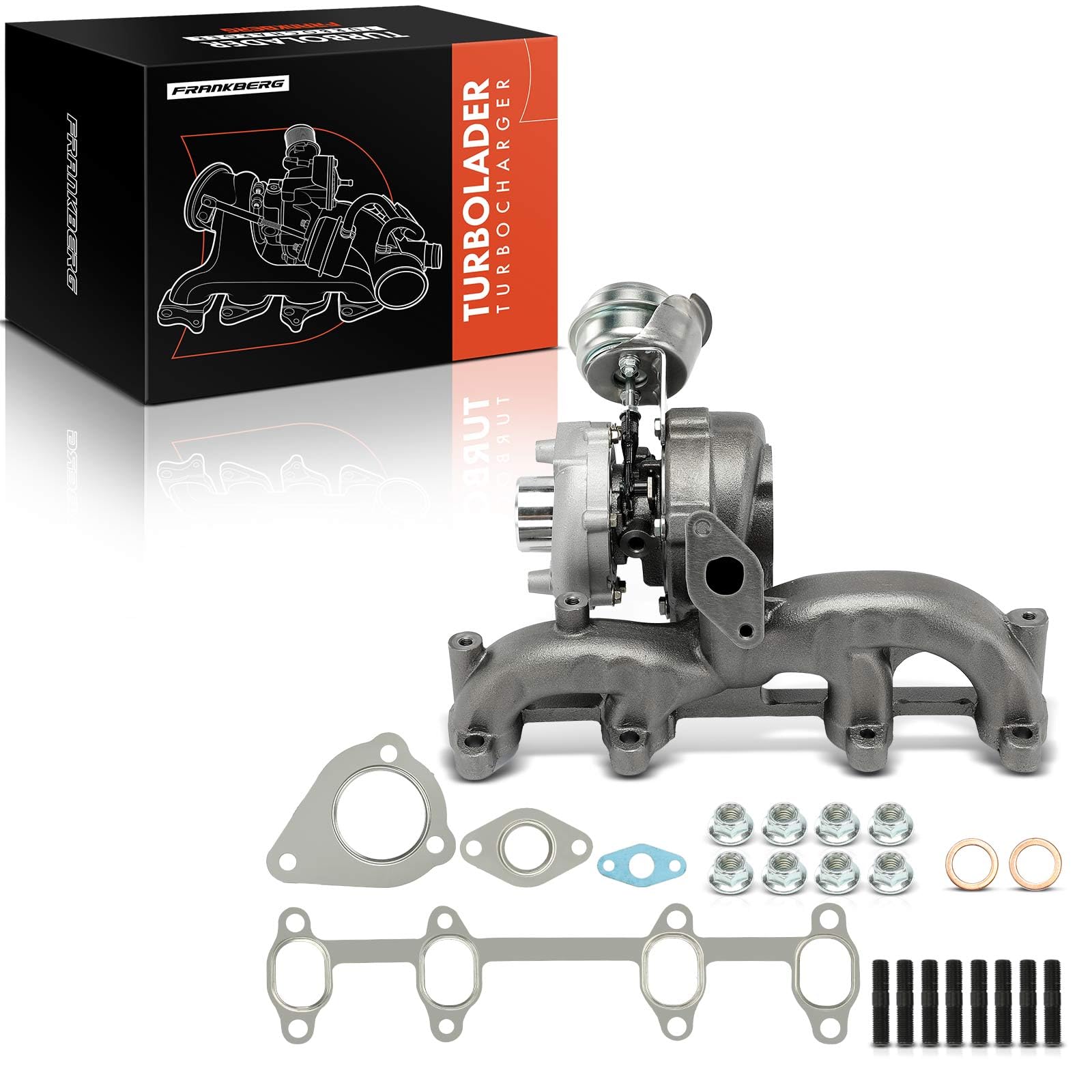 Frankberg Turbocompressore diesel 454232-0001 | Compatibile con: A.l.h.a.m.b.r.a Van 7V8 7V9, New Beetle 1C1 9C1, Altaea XL 5P5 5P8, A.l.h.a.m.b.r.a 7V8 7V9
