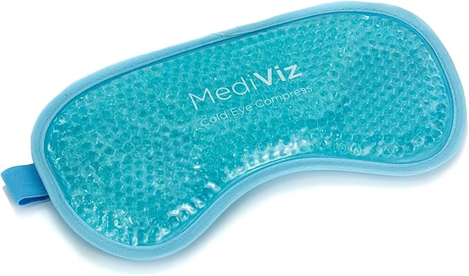 Cooling Gel Eye Mask- Reusable Cold Eye Mask for Puffy Eyes, Allergies, Sinuses