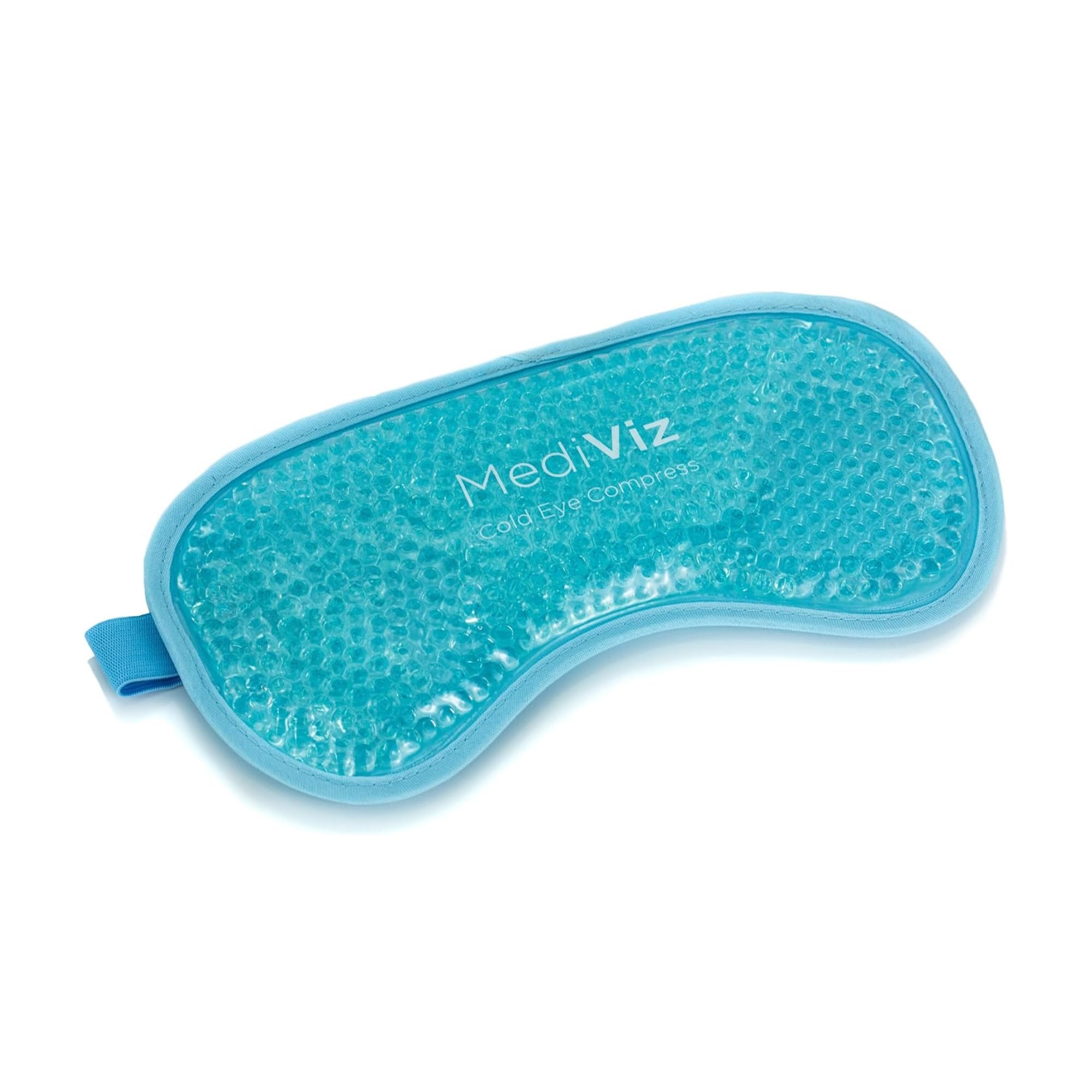 Cooling Gel Eye Mask- Reusable Cold Eye Mask for Puffy Eyes, Allergies, Sinuses - Soothes Dark Circles & Aids with Headaches - Comfortable & Easy to Use with Stretchy Band - Blue