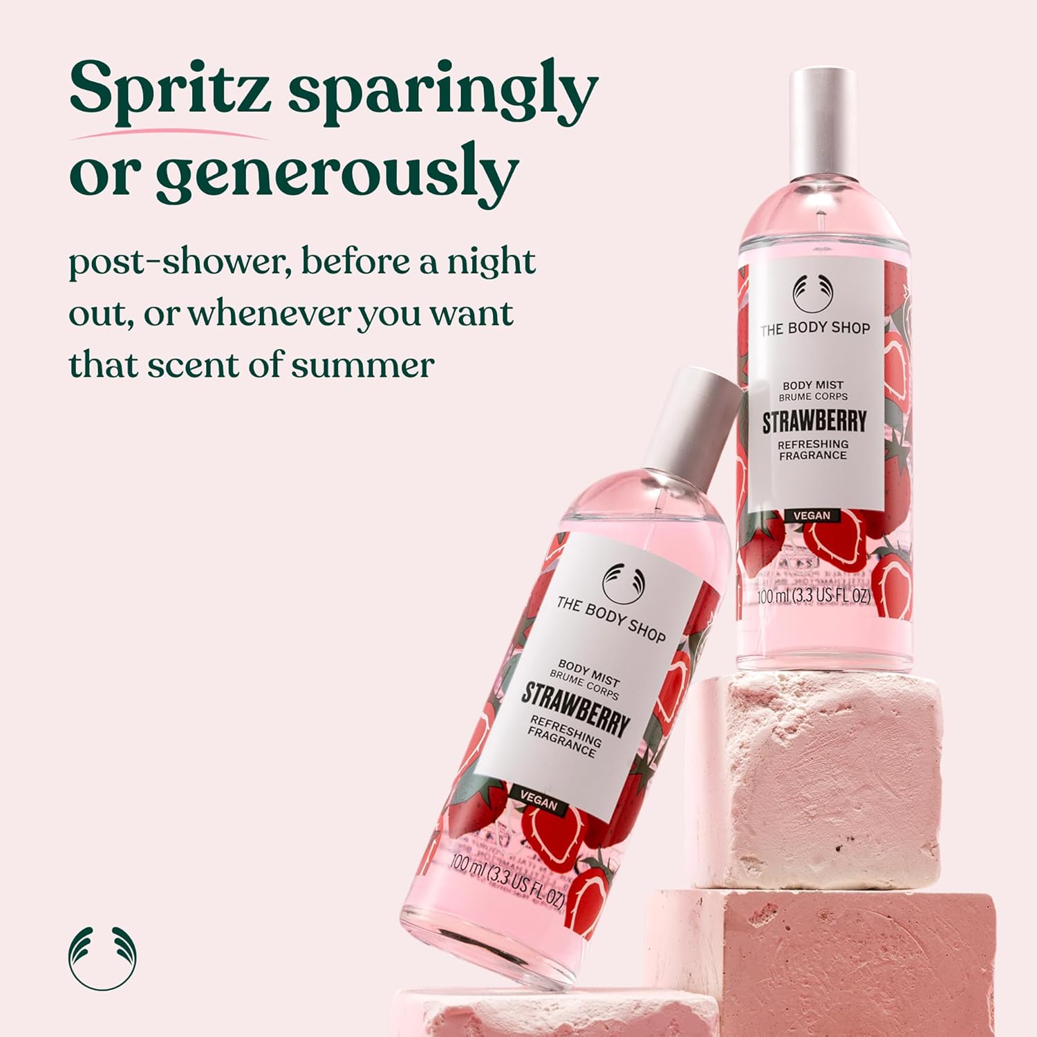 The Body Shop Strawberry Body Mist – Refreshes and Cools with a Sweet Fruity Scent – Vegan – 3.3 oz - Image 2