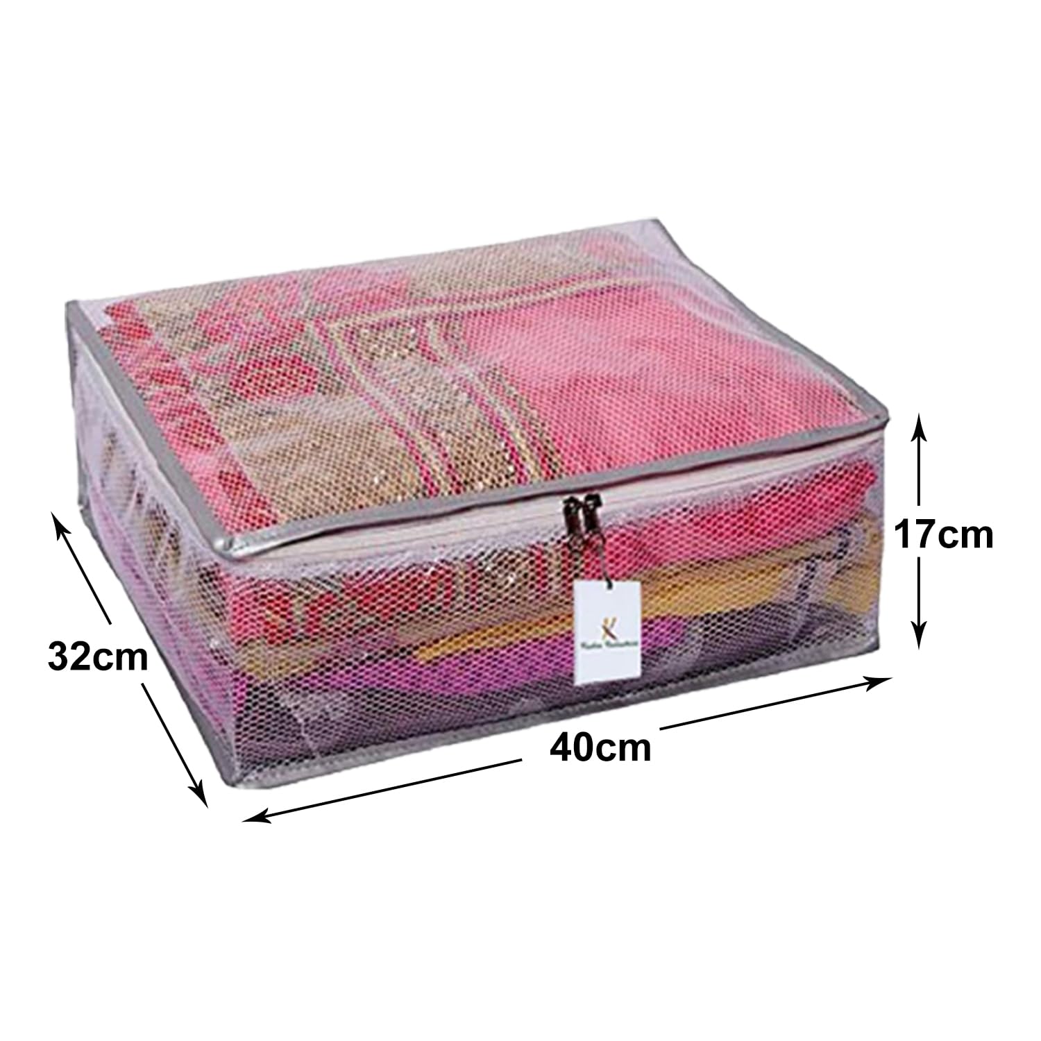 Kuber Industries Fundas de PVC para sari con cremallera, organizador de armario impermeable para ropa, ídolo para vestidos, trajes, ropa de bebé, paquete de 6 (transaprentable)