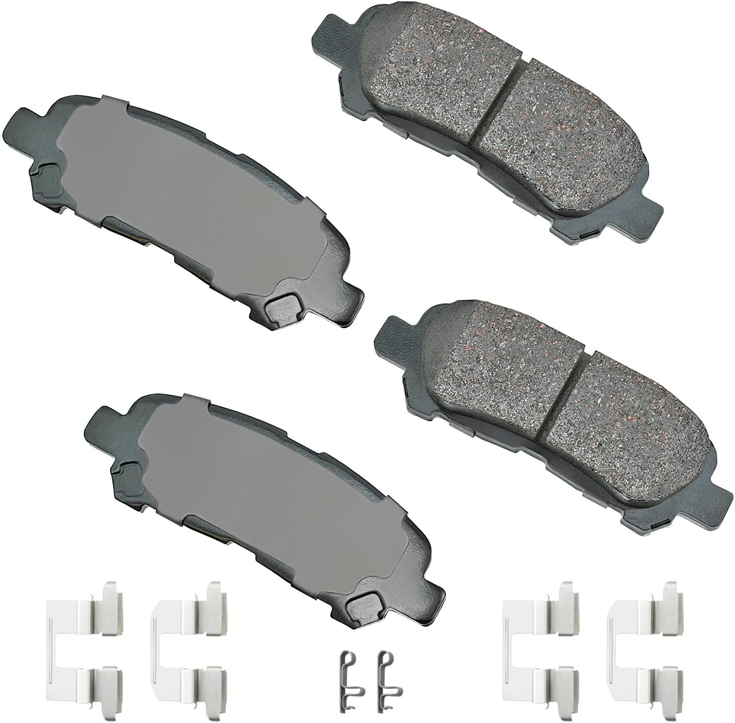 Akebono Ultra-Premium Ceramic Rear Disc Brake Pads, grey