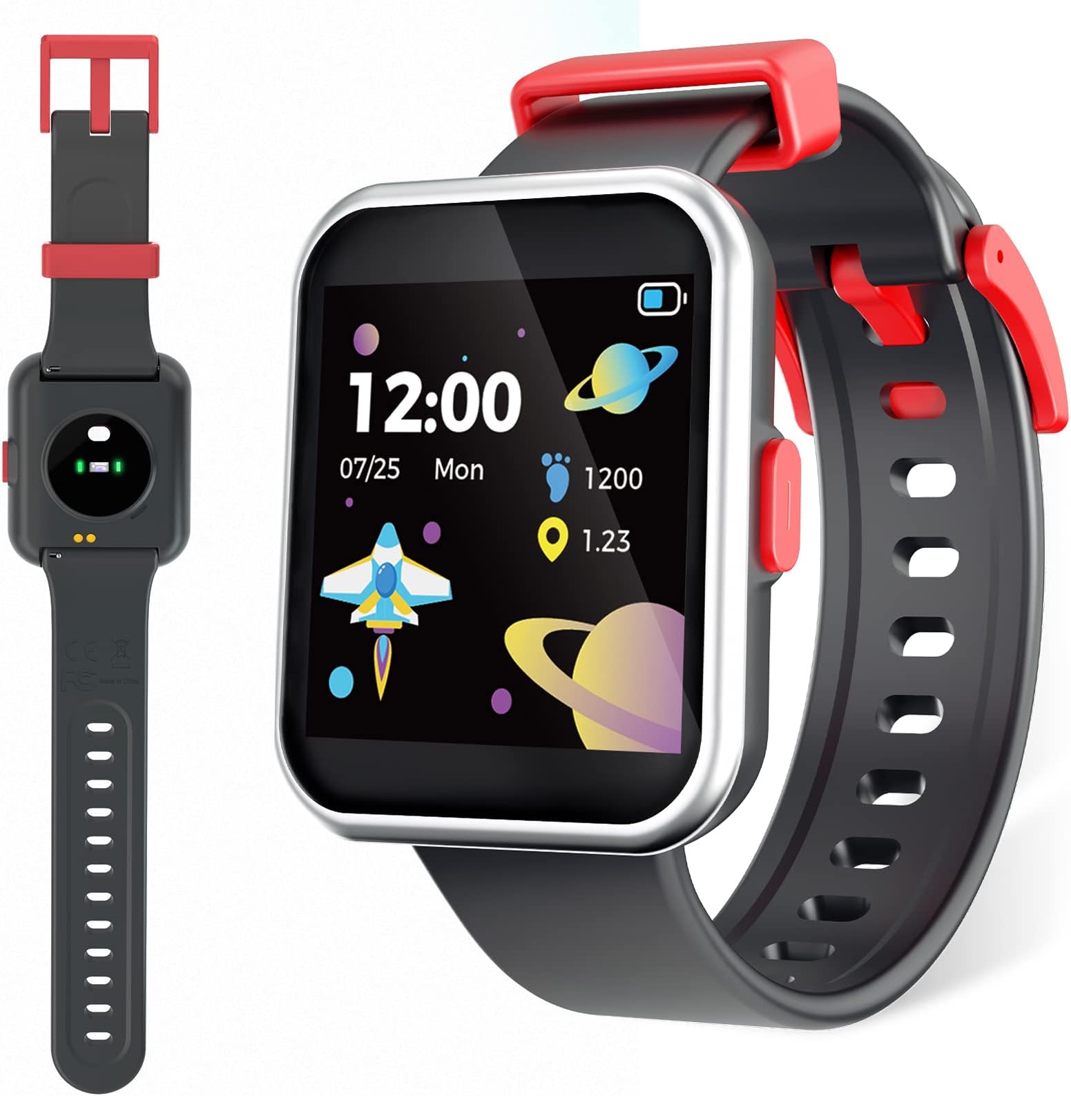 Byserten Kids Fitness Activity Tracker Watch, Birthday Gifts for 6 7 8 9 Year Old Boys Girls Teens, IP68 Waterproof Kids Smart Watch Boys with Fitness Tracking Puzzle Game