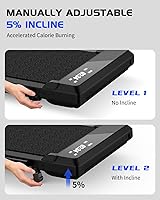 Vista 3 de Walking Pad Treadmill Under Desk,Walking Pad for Office Home,Portable Mini Treadmill,2 in 1 Walking Jogging with Remote Control, LED Display