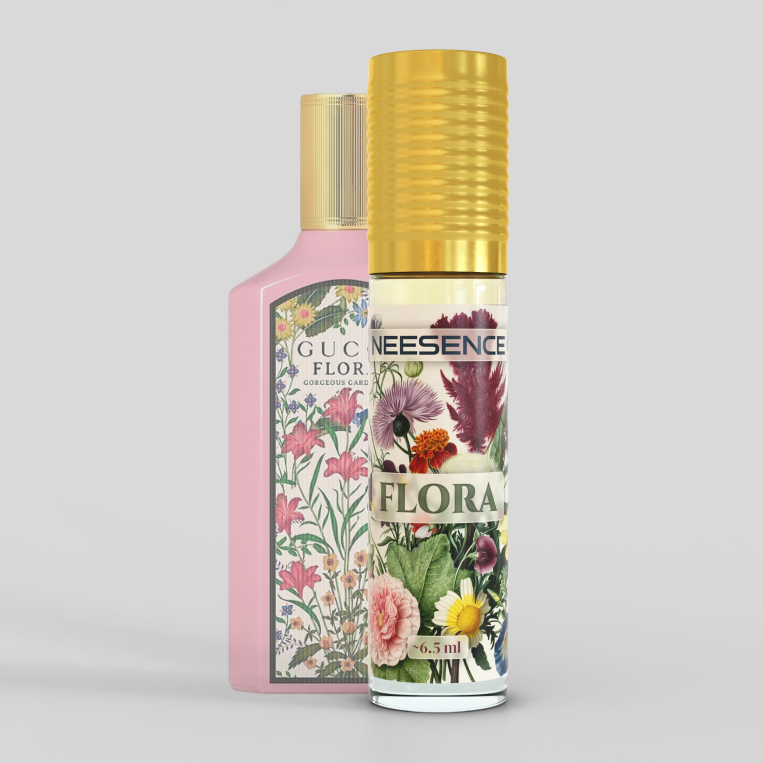NEESENCE Flora Luxury Attar Combo Set 6.5 ml Each | Concentrated Elegant Musk Scent 100% Alcohol-Free, All-Day Wear Perfume Oil Long Lasting Itra For Unisex (Flora 6ml)-image-6
