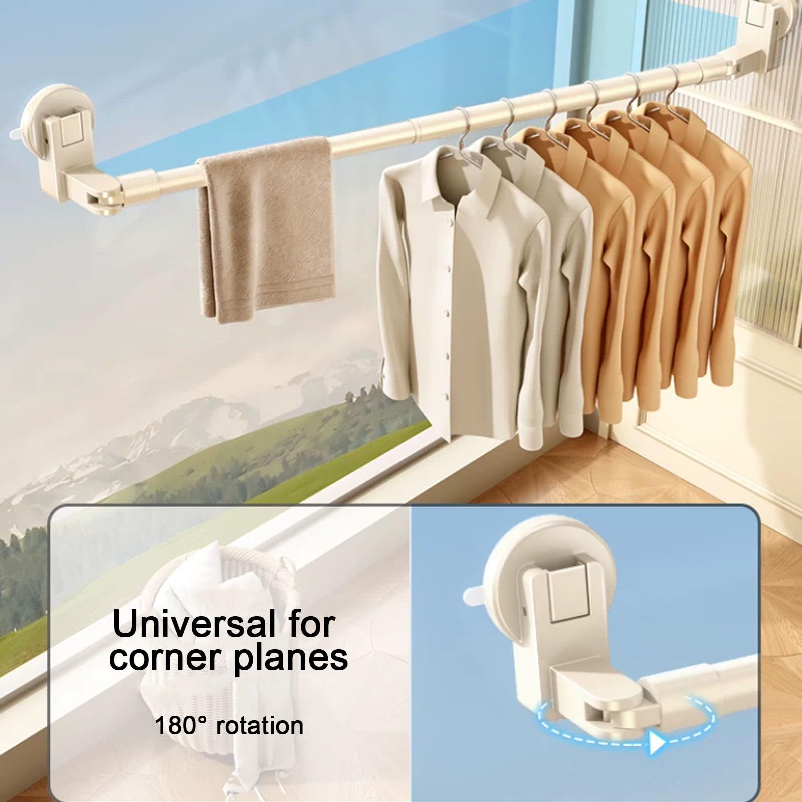 Barra Cortina Ducha, Barra Para Cortinas de 70-200 Cm, Barra Extensible