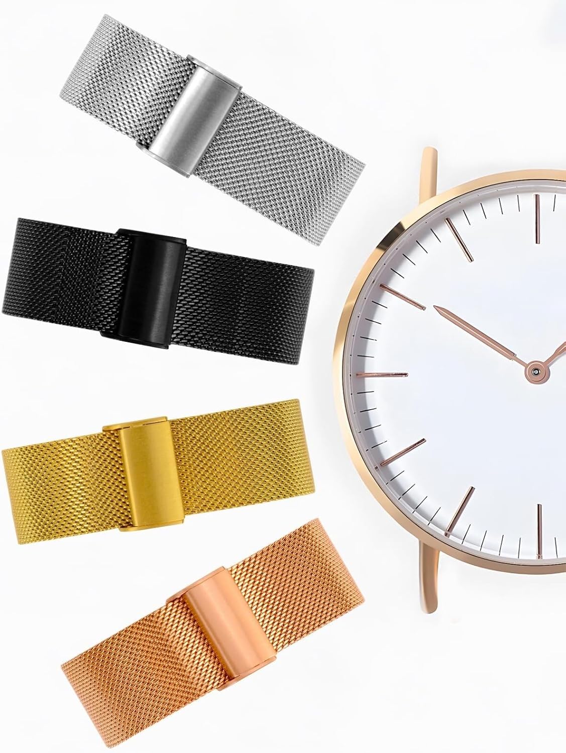 ZUC Watch Band Metal Quick Release Watch Bands for Men Women Stainless Steel Smart Watches Strap Bracelet Replacement 18mm 20mm 22mm