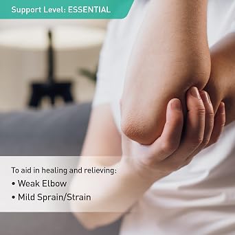 OPPO Elbow Pain Relief Bundle: RE200 Compression Sleeve & 2988 ACCUTEX Brace (L)