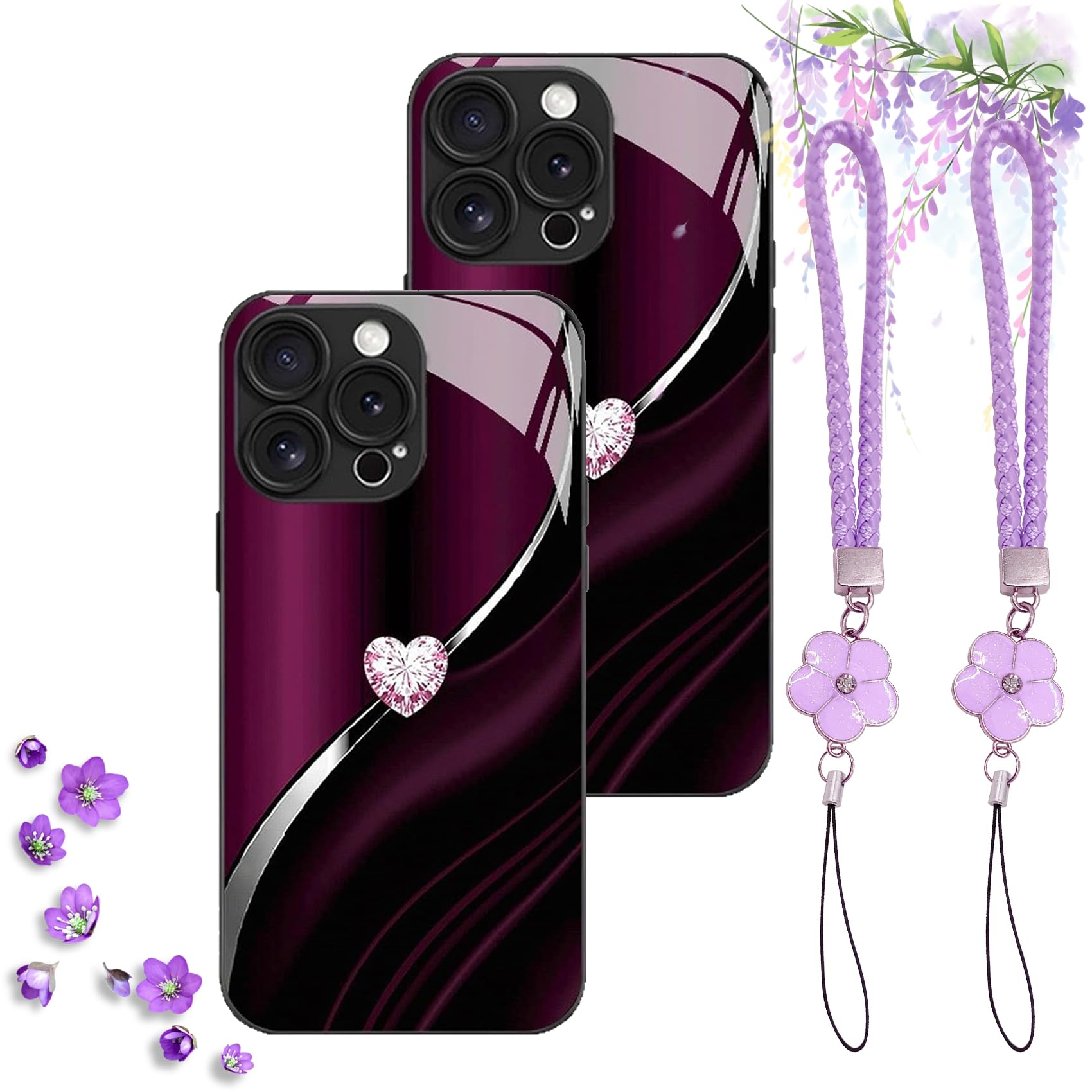 Coque de luxe en verre trempé iPhone 15 Pro Max rigide
