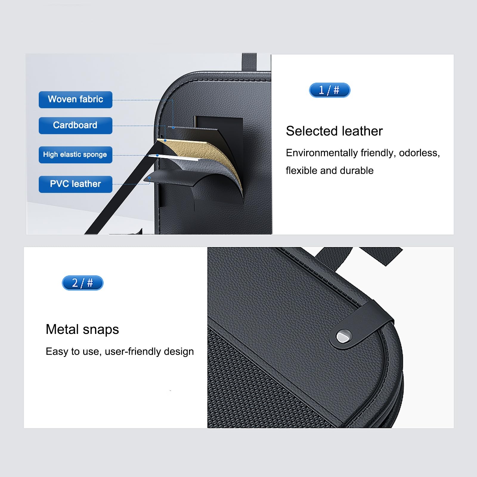 Auto Rücksitz Tisch, Autositz Organizer, Auto Organizer Rücksitz mit Faltbarer Tisch, Klapptisch Auto Rücksitz, Organizer für Getränke und Essen