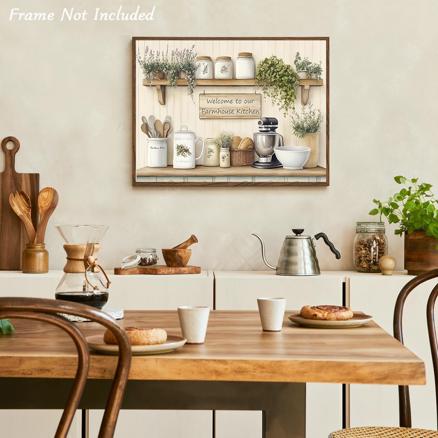 Stampa Su Tela Rustica Per Cucina – Scritta “So Very Grateful”, 30,5x40,6 Cm, Pronta Da Appendere - 3