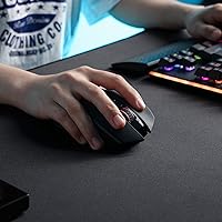 Vista 9 de Redragon M656 Gainer - Mouse inalámbrico para juegos, 4000 DPI 2.4Ghz mouse inalámbrico con 5 niveles de DPI, 7 botones macro, retroiluminación LED