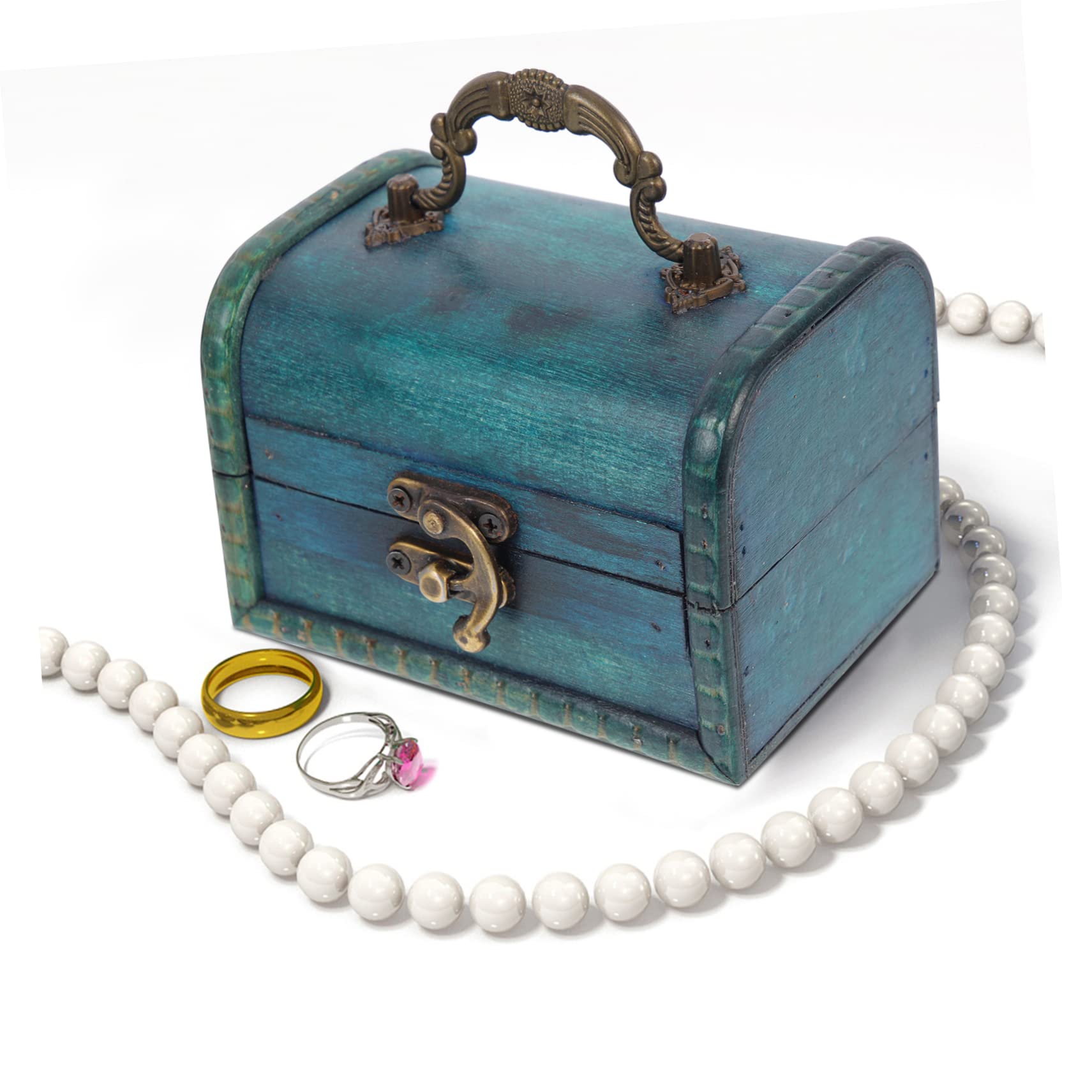 Vaguelly Boîte à Bijoux Vintage En Bois Avec Serrure à Mot De Passe