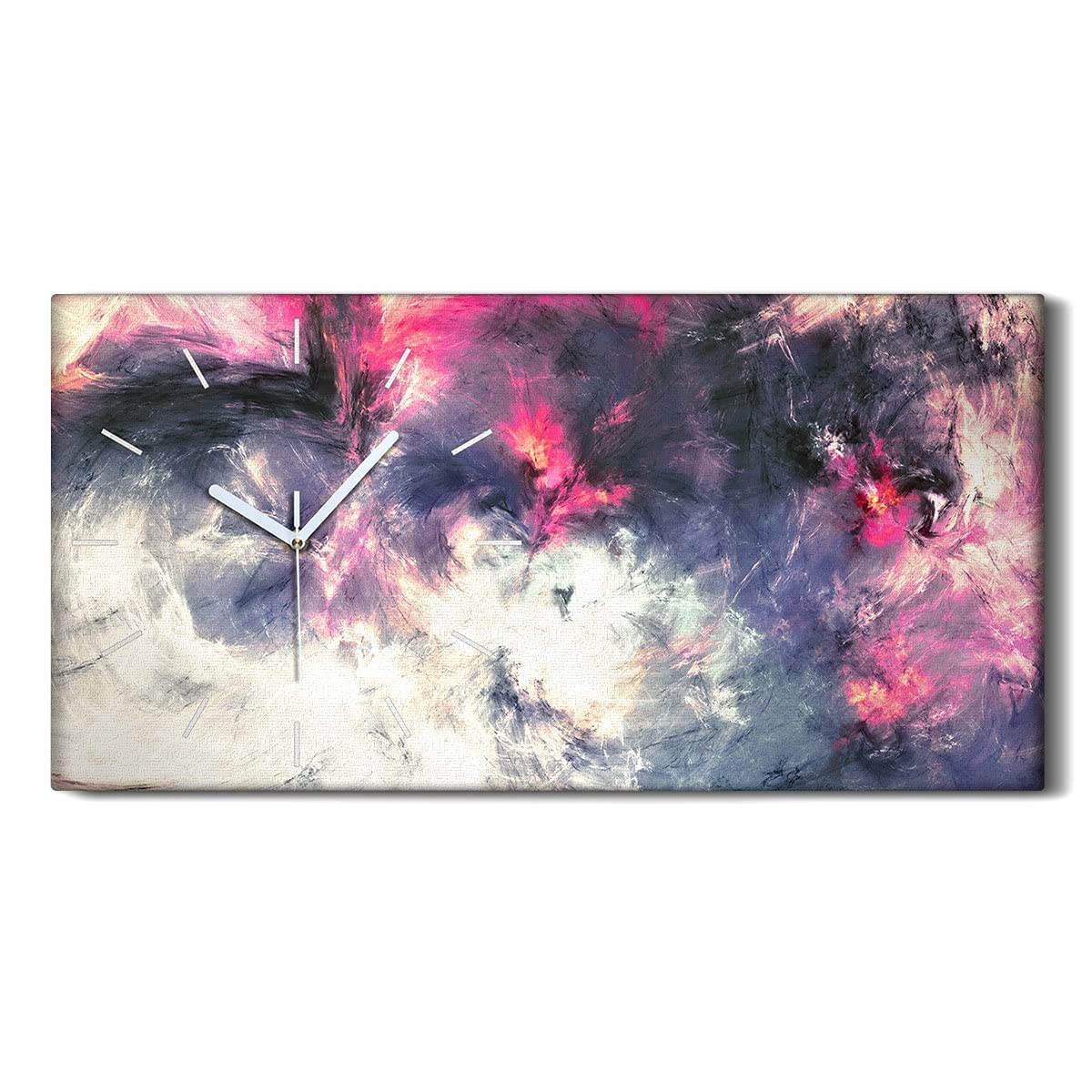 Horloge sur Toile Abstraite pour une Ambiance de Salon Zen