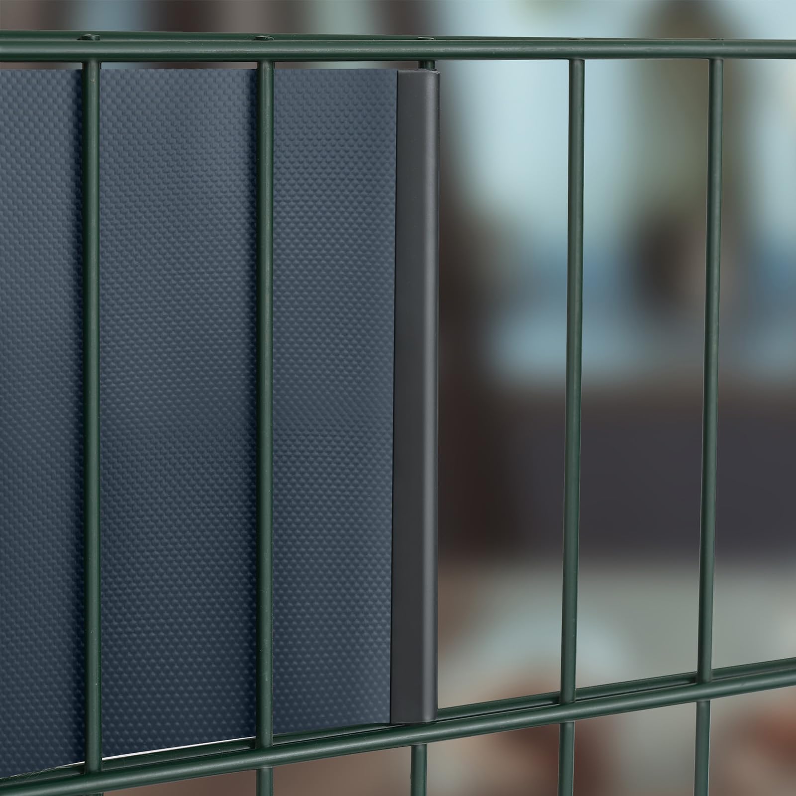 PVC Sichtschutzstreifen für Doppelstabmattenzaun, 650g/m² 35 m x 19 cm inkl. 24 Clips/Klemmstreifen, Sichtschutz Zaun, Sichtschutz Garten Zaunfolie (Anthrazit) | 0.6mm Dicke, Hochwertiges PVC-Material ohne stechenden Geruch