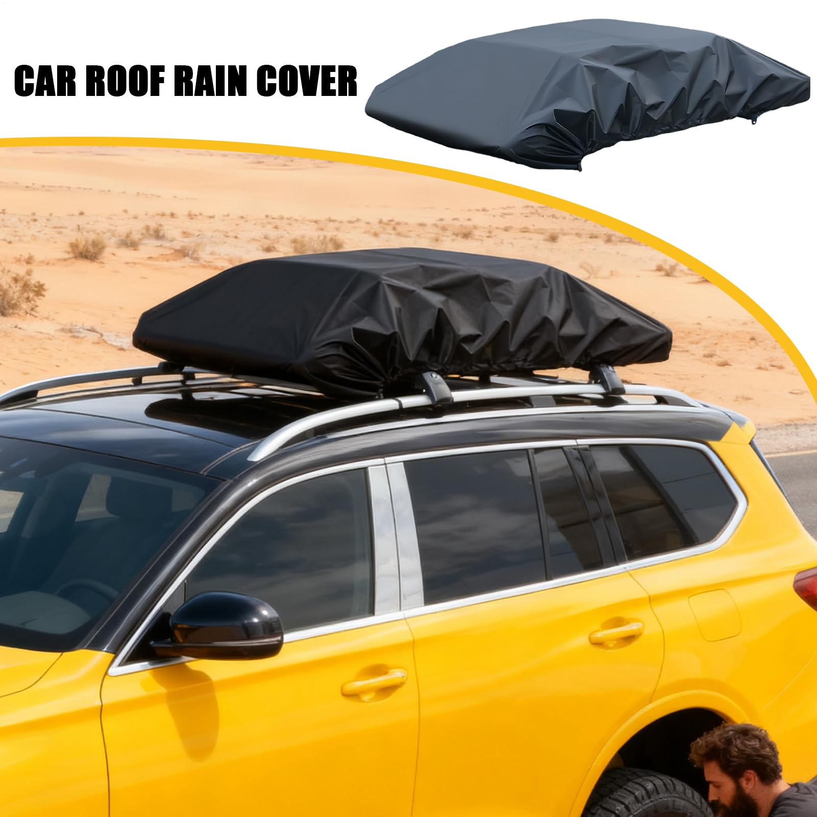 Housse imperméable pour porte-bagages de toit de voiture – Protection imperméable pour housse de bagages – Protection de charge sur le toit | pour camping, voyage, véhicule automobile, voiture, SUV