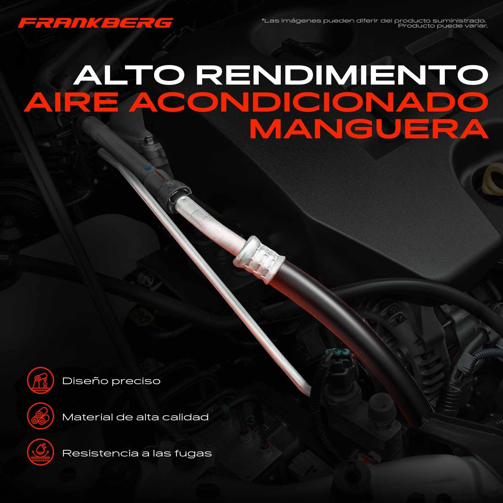 Frankberg Tubería de alta presión del aire acondicionado Dirección asistida Compatible con Galaxy WGR 1.9 TDi Shara.n 7M6 7M8 7M9 1.9 TDI Alhambr.a 7V8 7V9 1.9 TDi Shara.n 7M6 7M8 7M9 2.0 7M3820743AC