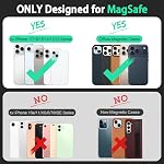 TUCCH Portefeuille magnétique avec 6 Porte-cartes, RFID Blocage [Clear] ID fenêtre] PU Cuir Hommes Femmes Folio Magnetic Phone Wallet pour iPhone 17/16/15/14/13/12/Plus/Pro/Pro Max Series, Noir RFID Un bloqueur. 6 Fentes de cartes magnétiques PU Cuir, pour iPhone 17/1