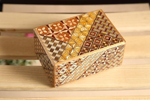 Miniatura 3 de HAKONE YOSEGI 21 pasos caja decorativa japonesa caja de rompecabezas de madera caja de regalo para el cerebro tarjetas de débito prepagadas caja