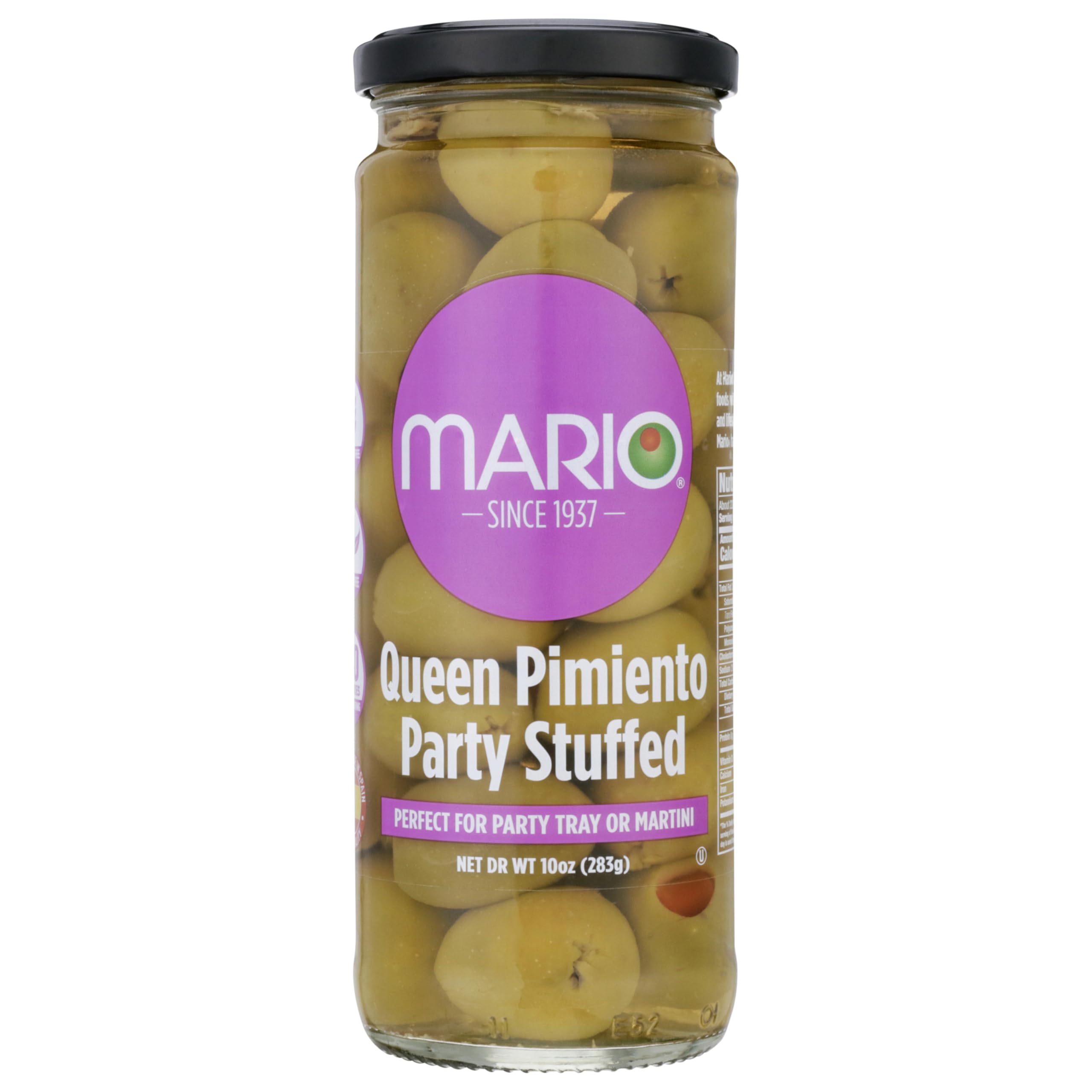 Mario Camacho Foods Pimento Stuffed Queen Party Olives, 10 Ounce
