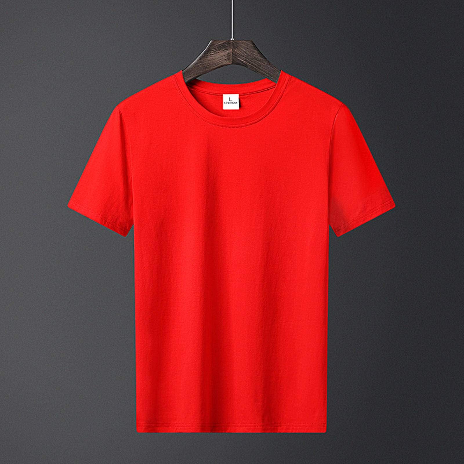 N\CMen's T-shirt Casual Fashion Trend Solid Color T-shirt, Men's Summer Thin Round Neck Short-sleeved T-shirt Men's Top