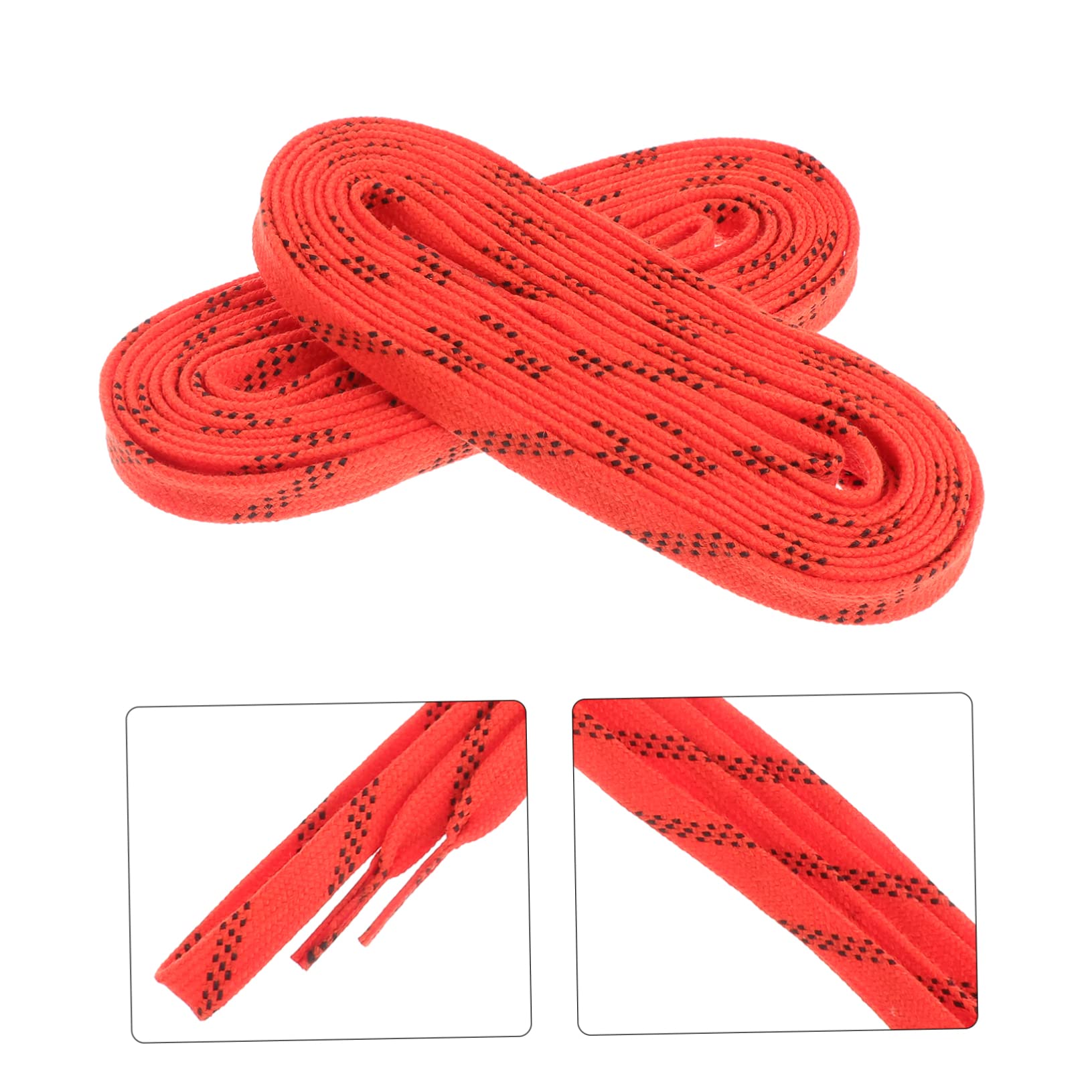 TOYANDONA Lacets de Hockey Cire Orange pour Patins Hockey et Ski Lacets Antigel Durables et Pratiques