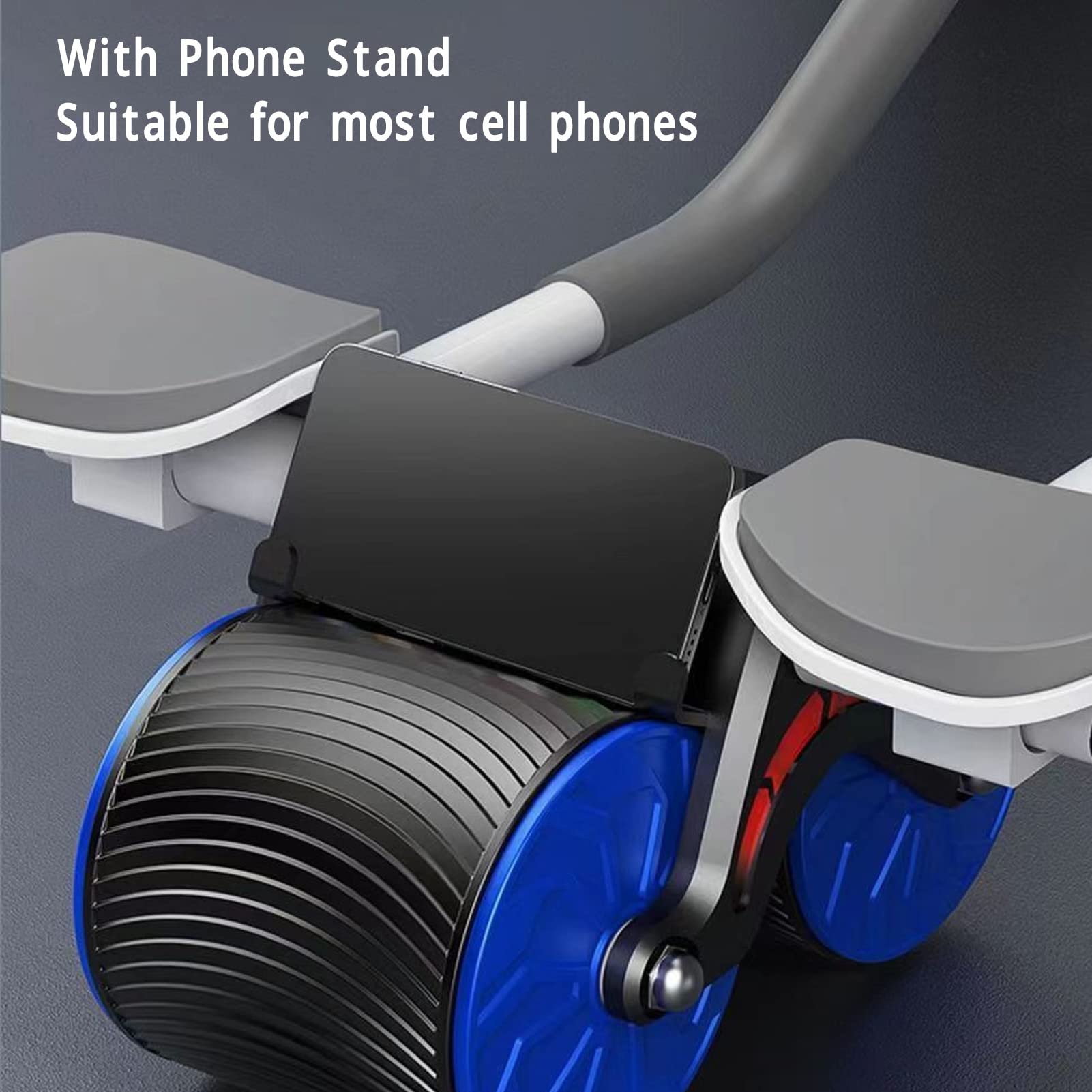 Asixxsix Rueda Abdominal De Rebote Automático, Rodillo para Abdominales con Soporte para El Codo Ruedas Dobles Rodillo para Ejercicios Abdominales para Entrenamiento De Abdominales Core