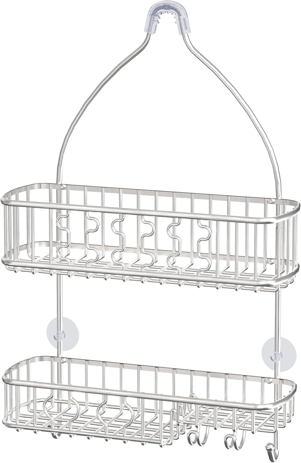 Simple Houseware Stainless Steel Bathroom Hanging Shower Head Caddy Organizer (26 x 16 x 5.5 inches) Large - 26" x 16" x 5.5"