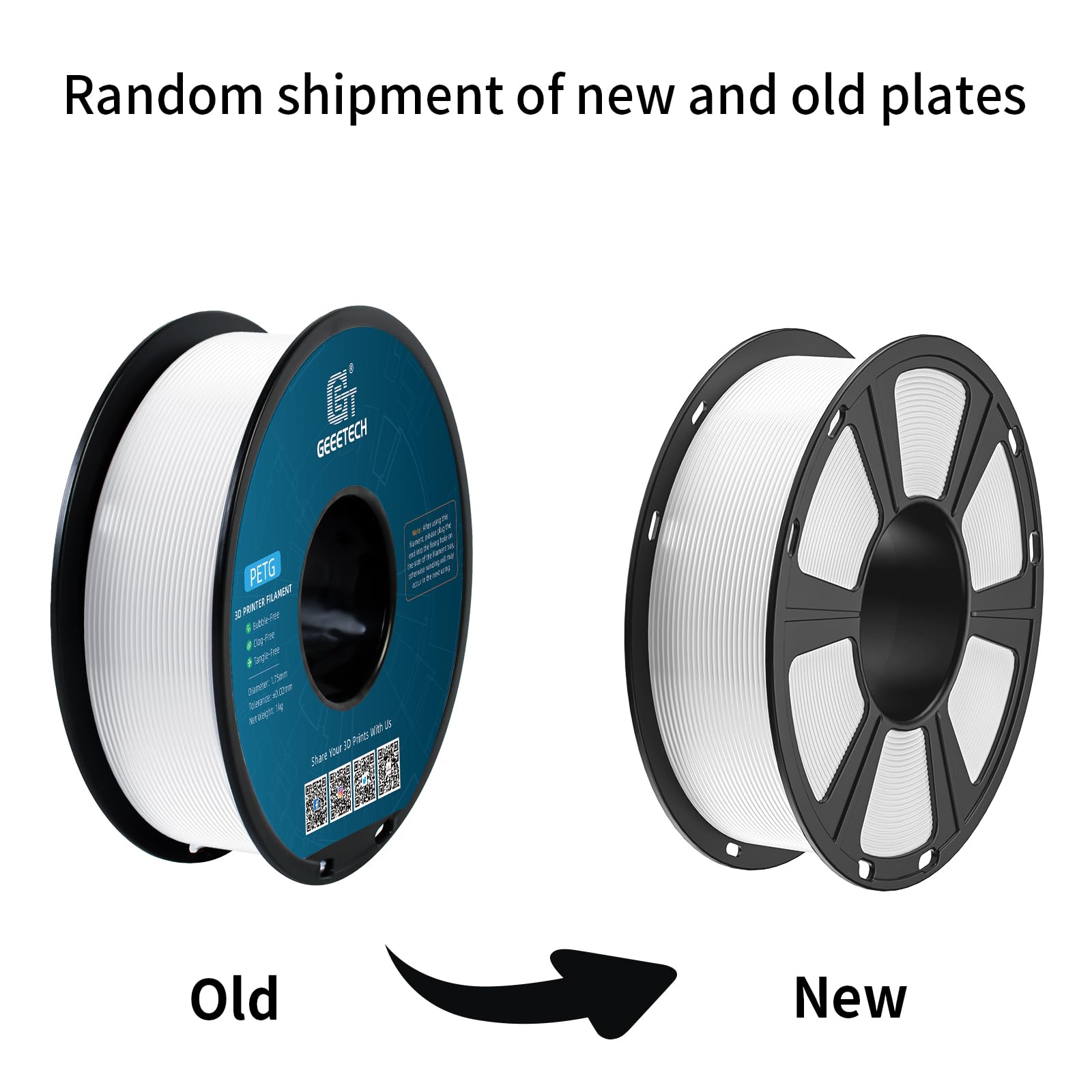 GEEETECH Tricolor Silk PLA filament 1,75 mm, filament do drukarki 3D, 1 kg, jedwabny, niebieski, fioletowy, czarny