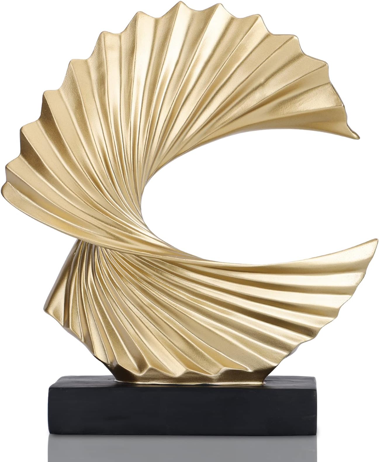 LCCCK Gold Shelf Decor Accents Ocean Wave Statue Modern