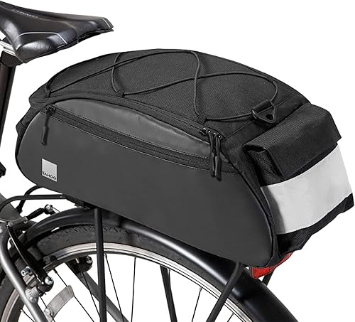 BAIGIO Bolsa de bicicleta impermeable para maletero de bicicleta, bolsa de almacenamiento para asiento trasero, bolsa de transporte de carga para