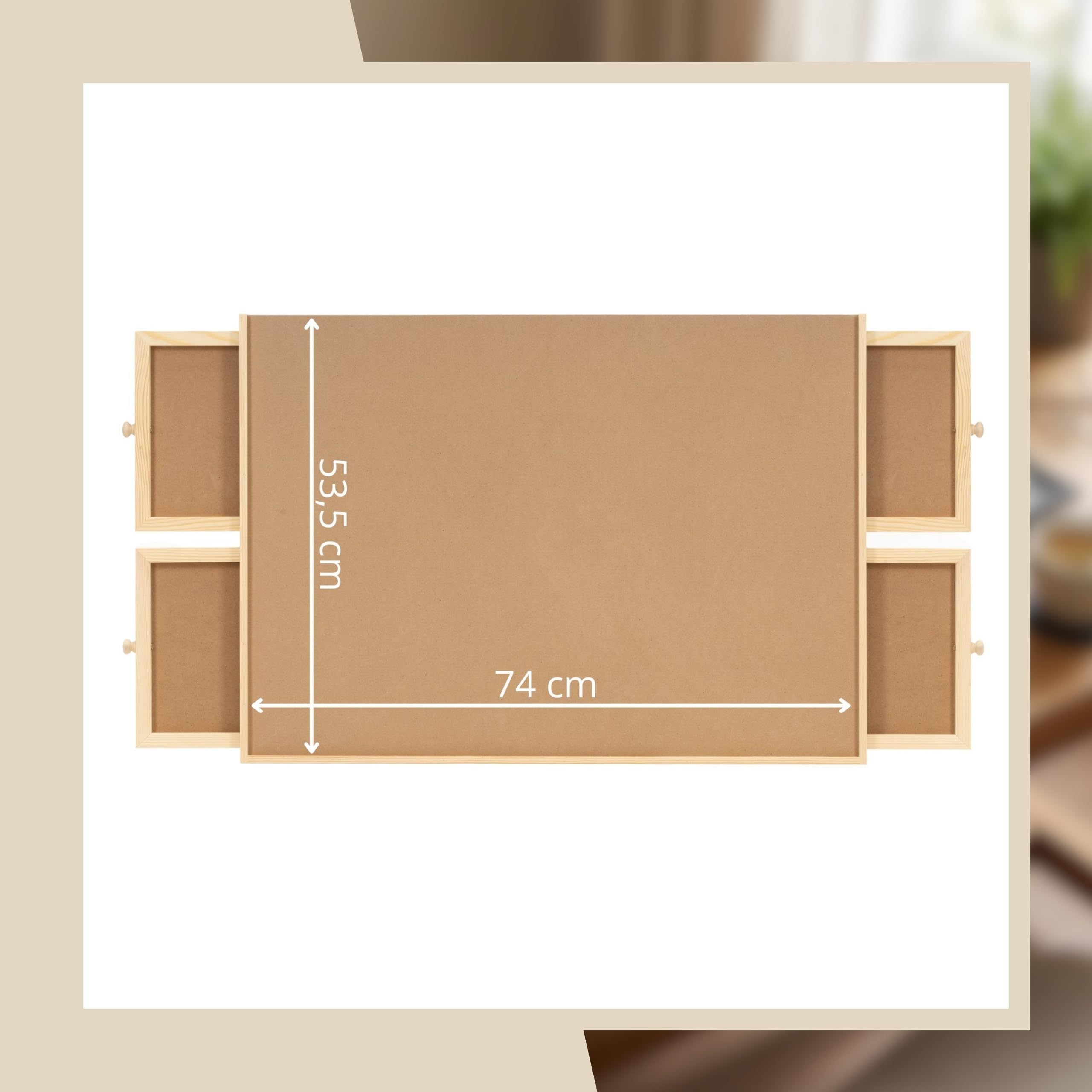 Puzzle base 1000 piezas de madera organizador de rompecabezas con 4 cajones giratorio con película protectora para rompecabezas ayuda a clasificar superficie lisa para adultos familia hobby SPRINGOS