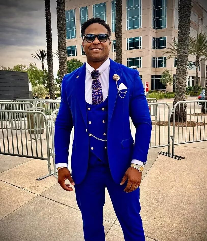 Men's 3 Piece Suit Slim Fit Suit One Button Formal Wedding Groomsmen Suits Prom Tuxedo4