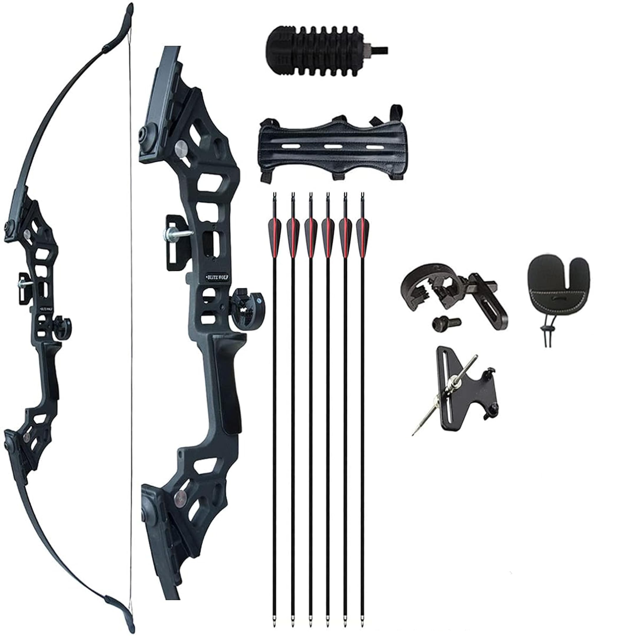 PROFFIX 51" 40Lbs Takedown Archery Bow and Arrow Set - Image 1