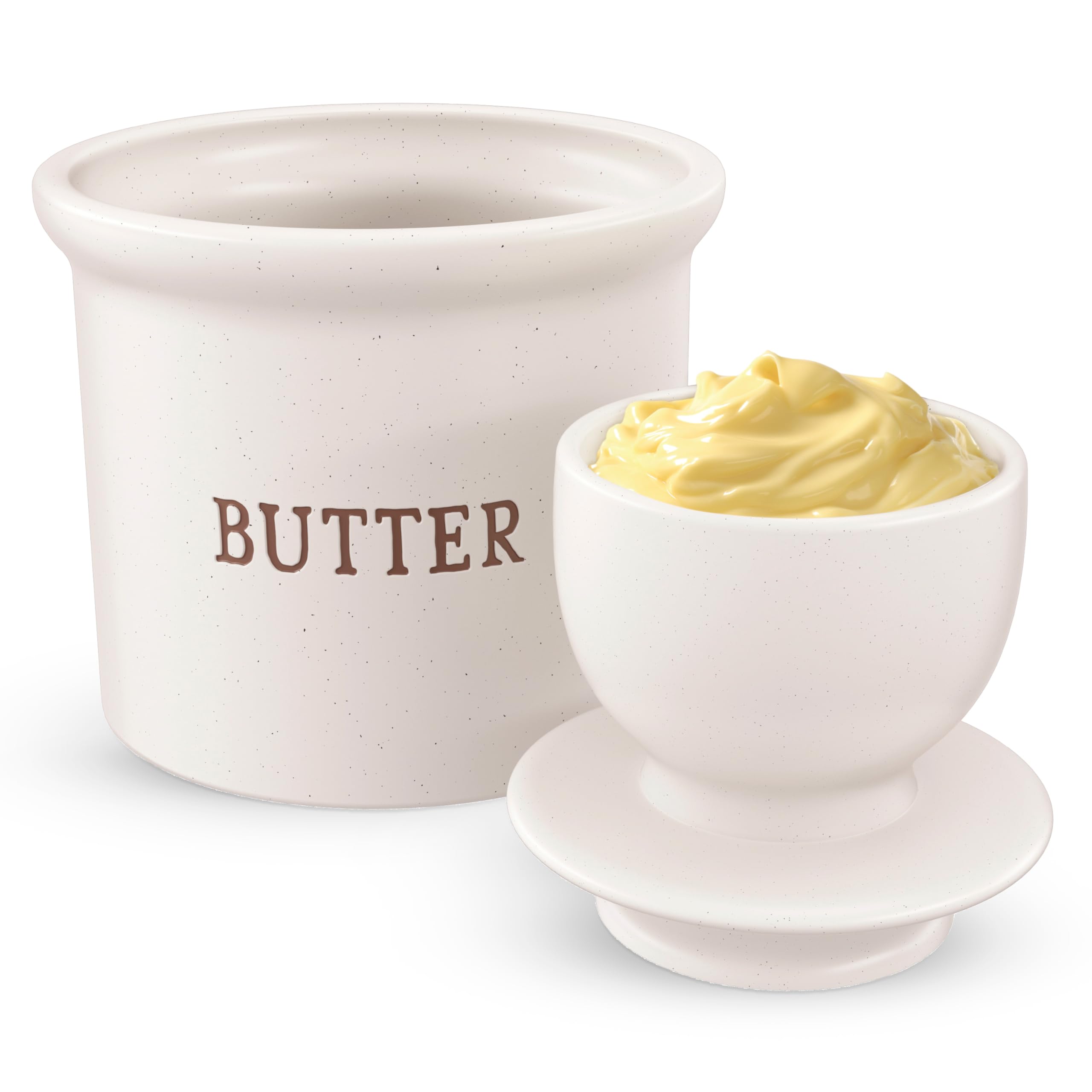 Kook Französischer Buttertopf aus Keramik, mit Deckel, Farmhouse Collection