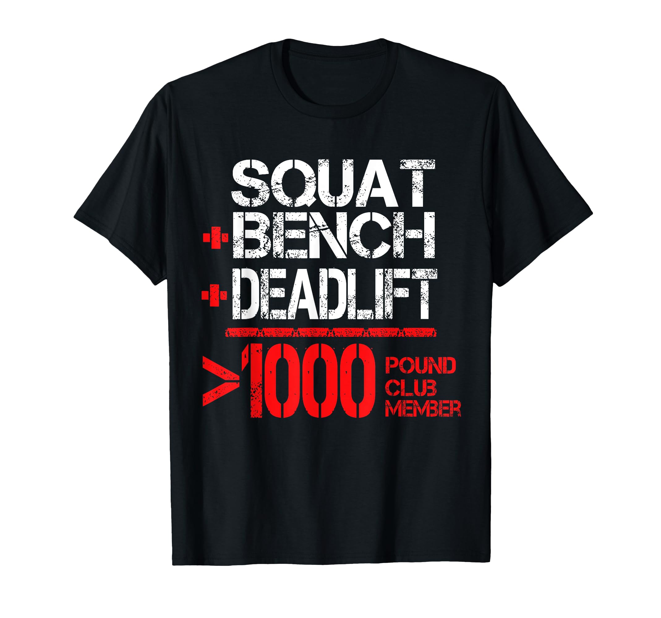 1000 Pound Club Member Powerlifting T-Shirt T-Shirt : Amazon.co.uk: Fashion