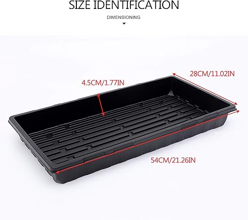 Miniatura 3 de Seed Starter Tray,2 Pack 21" x 11" x 2",Heavy Duty Plastic No Drain Holes Plant Trays,Microgreens Growing Trays,Seedling Starter Trays for