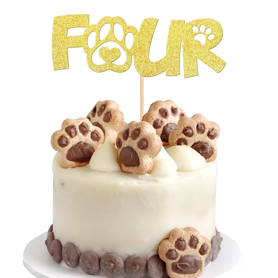 amazon-com-1-pcs-four-cake-topper-gold-glitter-4-years-old-birthday-dog-paw-cake-pick-for-puppy-dog-let-s-pawty-theme-kids-boys-girls-4th-birthday-party-cake-decorations-supplies for Dog Cake Topper Printable Free Amazon.com: 1 PCS Four Cake Topper Gold Glitter 4 Years Old Birthday Dog Paw Cake Pick for Puppy Dog Let's Pawty Theme Kids Boys Girls 4th Birthday Party Cake Decorations Supplies : for Dog Cake Topper Printable Free