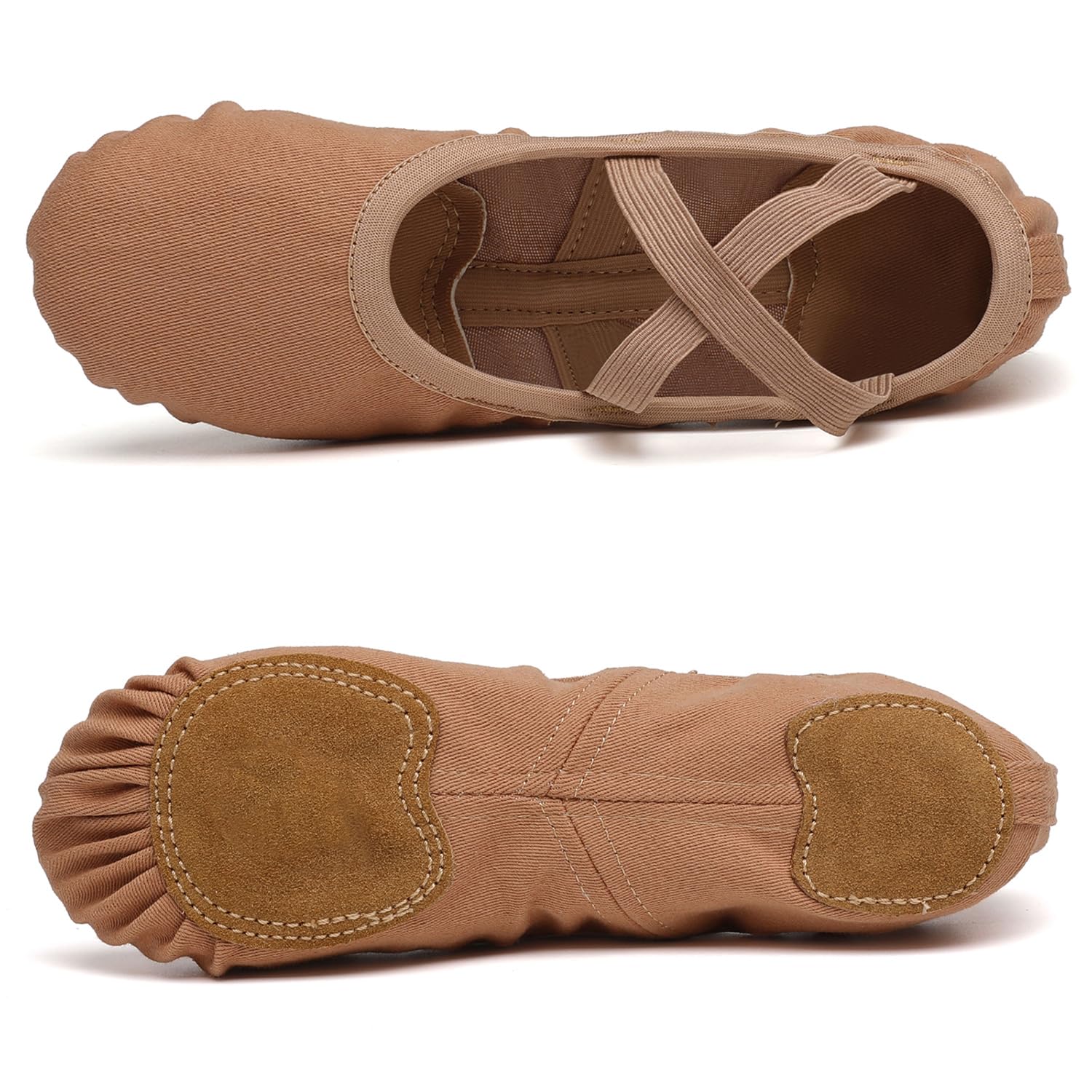 Uniuni Zapatillas Ballet Niña Elástica Zapatos Ballet Suela Cuero Dividido
