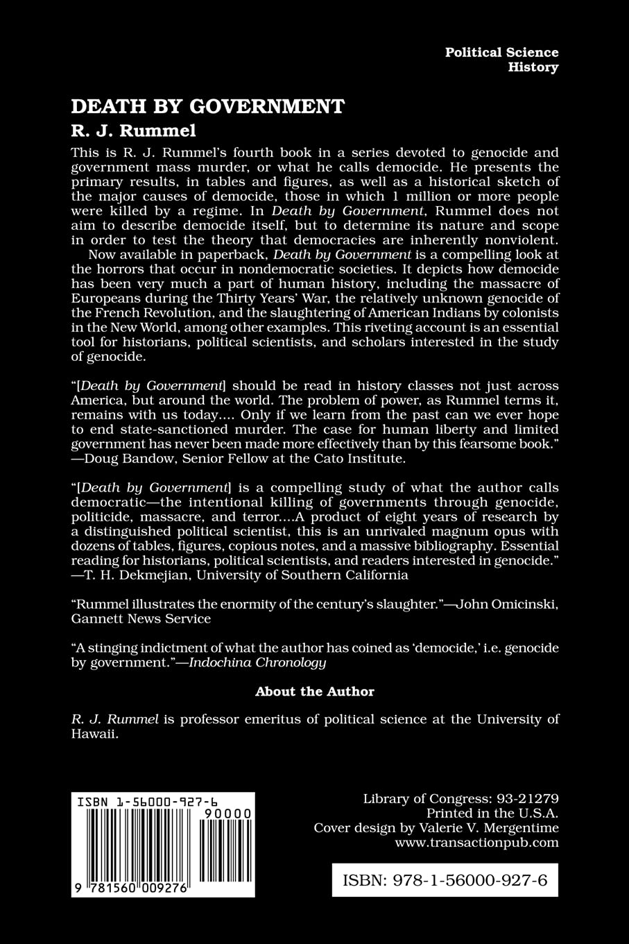 Death by Government: Genocide and Mass Murder Since 1900