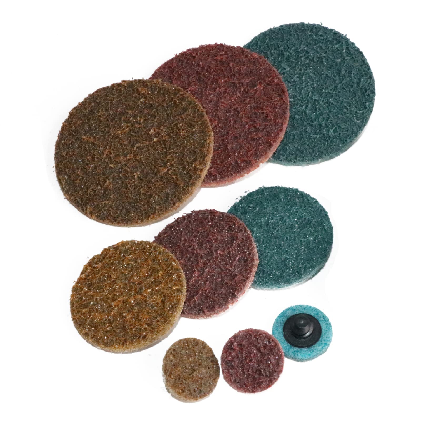 10 Stück 1 "/ 2" / 3 Zoll Rollenverschluss Oberflächenpolieren Schnellwechselscheibe Schleifpad R Typ 75 Mm Vliesscheibe,mittel 75mm