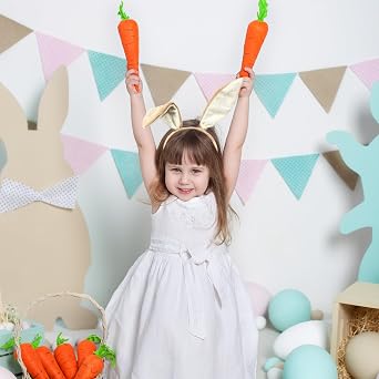 Pack of 2 Rabbit Ears Headband Plush Rabbit Ears Headband Easter Rabbit Ears Hair Band Halloween Bunny Ears Hair Band Easter Plush Rabbit Ears Hair Bands for Children