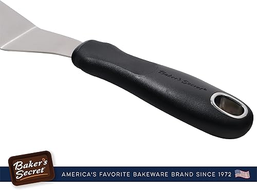 Miniatura 3 de Baker's Secret - Espátula de glaseado de acero inoxidable de 10 pulgadas para pasteles, espátula en ángulo para glaseado, accesorios de decoración