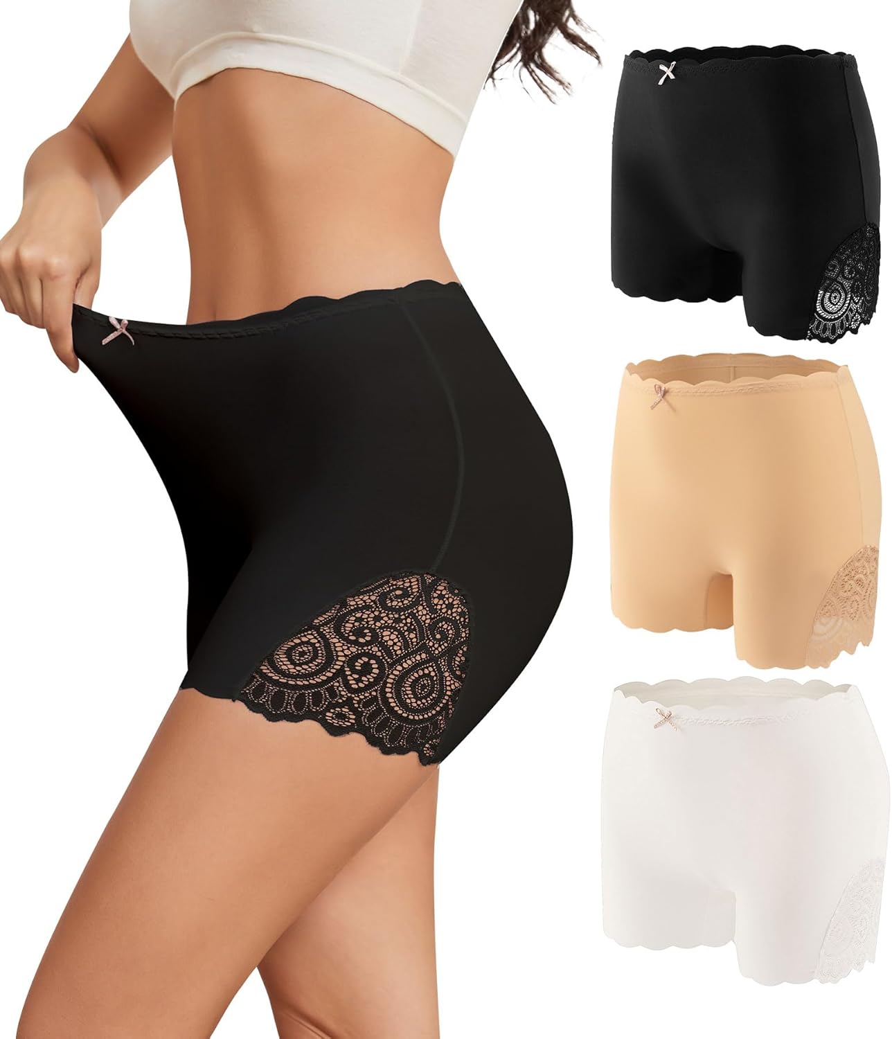 Banamic Women's Boyshorts Underwear Seamless Boy Shorts Panties Soft Stretch Boxer Briefs