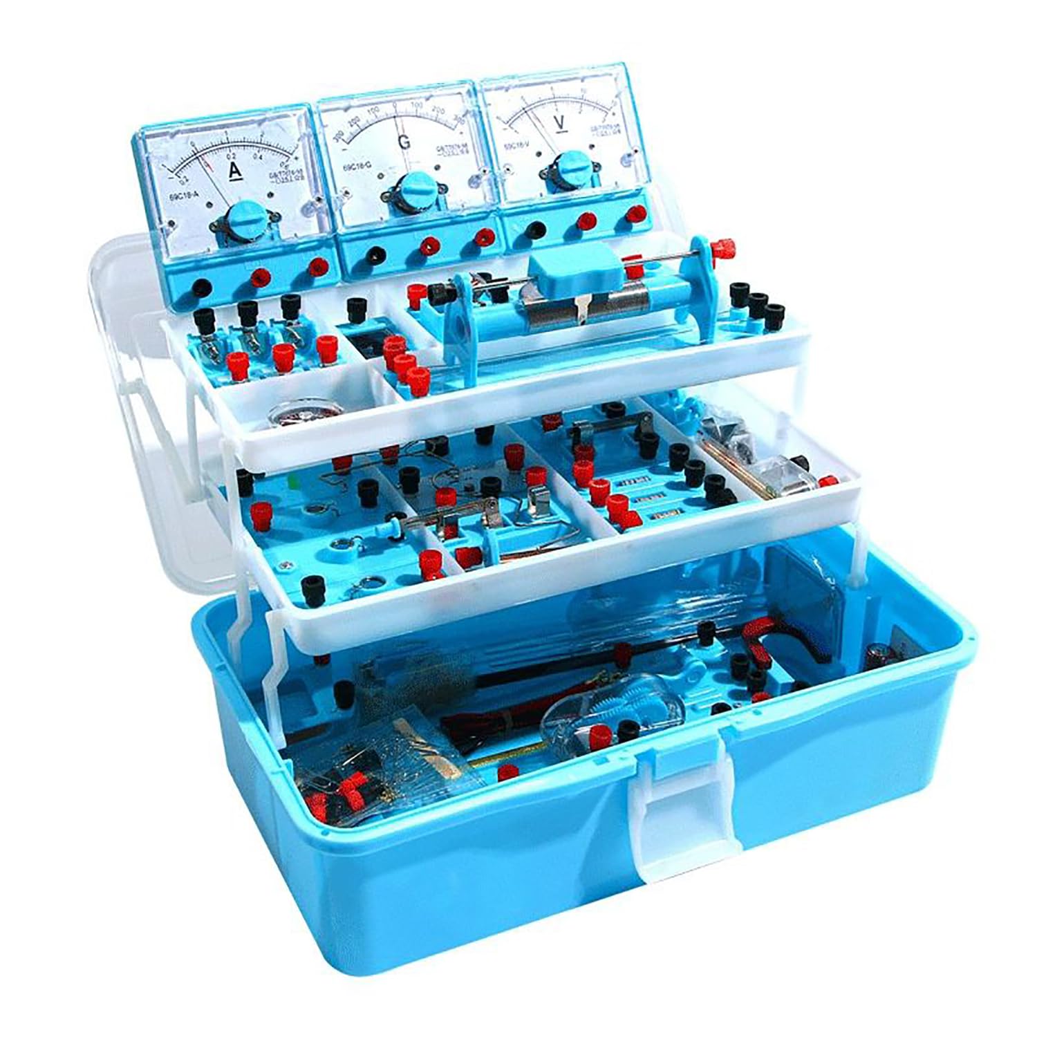 Kits de Experimentos de Circuito y Magnetismo, Electromagnetismo Kit, JEscuela Imanes Experimento Educación Proyectos de Física, 132 pcs con Instrucciones de Funcionamiento