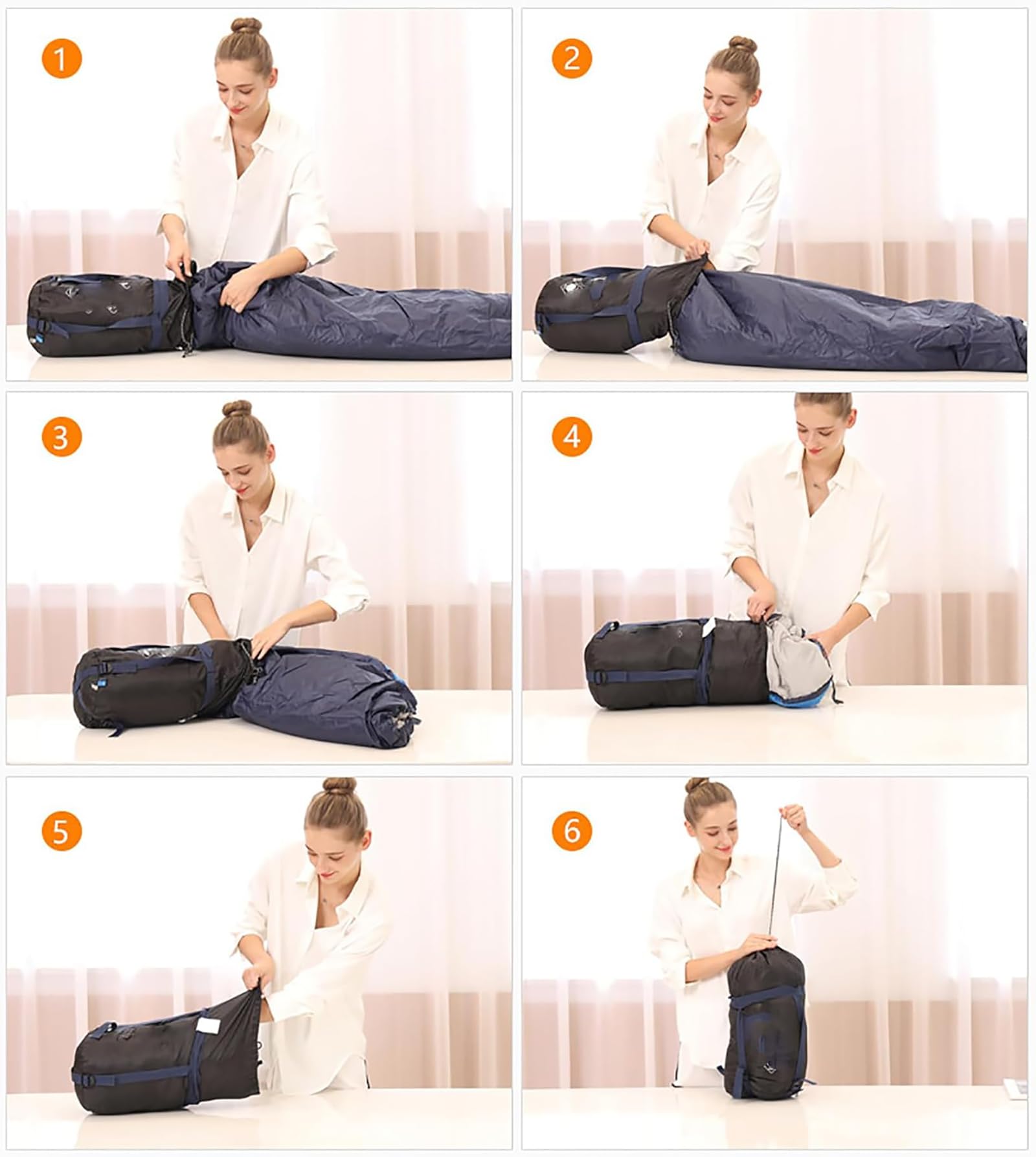 McbeAn Saco De Dormir Ultraligero para Exteriores, Saco De Dormir De Plumas En Forma De Huevo, Cálido Y Transpirable, Espacio Espacioso, para Clima Frío De Invierno, Camping, Senderismo En Clima Frío