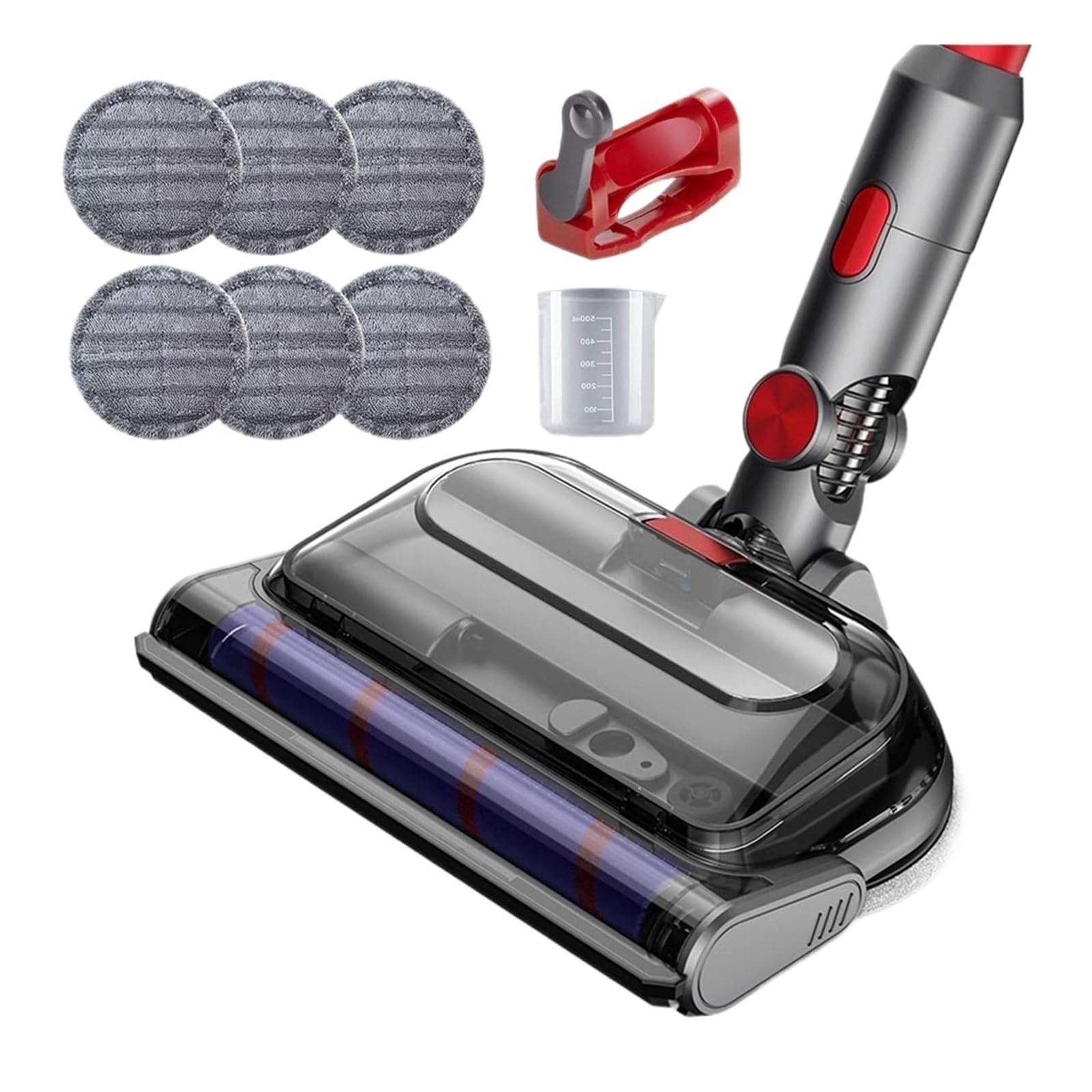 Cabezal De Fregona Eléctrica, Compatible Con Aspiradora Dyson,V7 V8 V10 V11 V15, Accesorio Faros LED, Depósito Agua