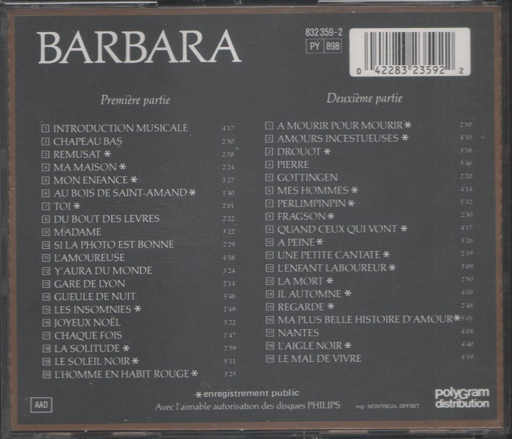 Coffret Barbara